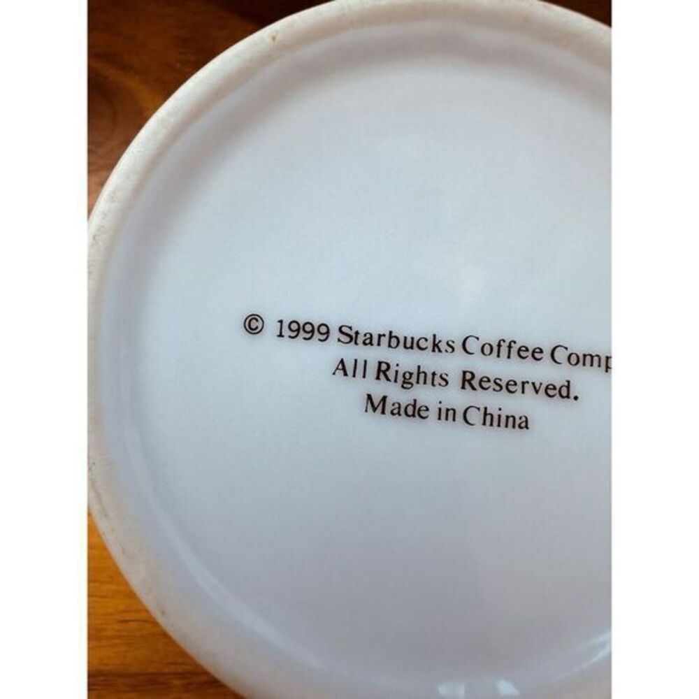 Starbucks‎ Coffee Co.  1999 Large Green Logo Large White Coffee Cup Mug 15oz - Picture 8 of 10